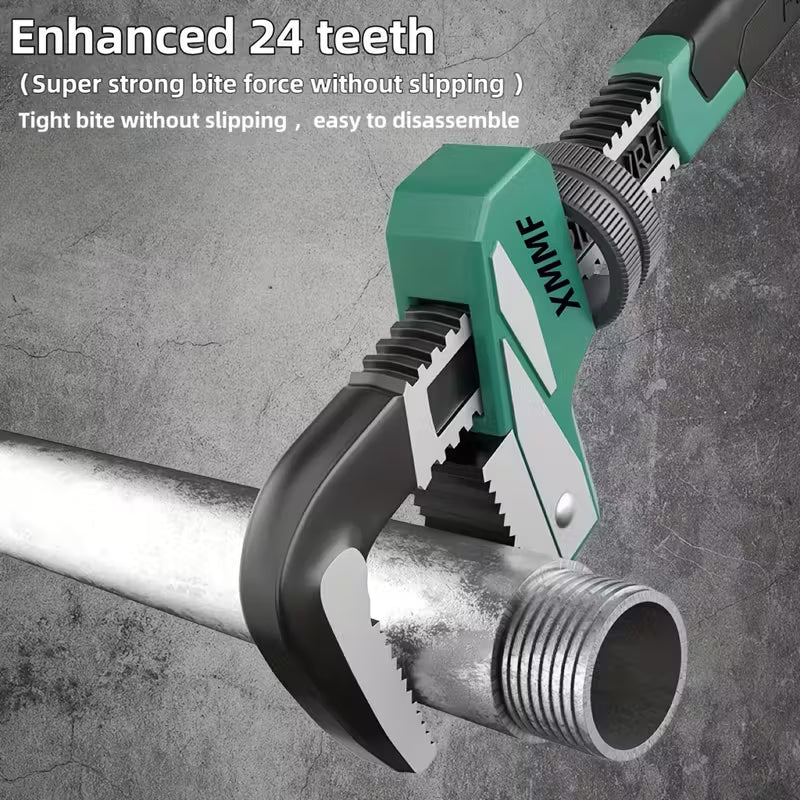 औद्योगिक-स्तरको पाइप रेन्च - सार्वभौमिक छिटो समायोजन प्लम्बिङ रेन्च