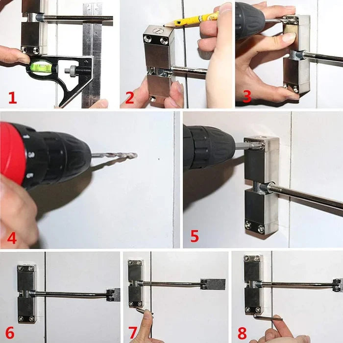 🚪 निशब्द स्प्रिङ–लोडेड ढोका बन्द गर्ने उपकरण – स्टेनलेस स्टिल समायोज्य स्वचालित ढोका क्लोजर