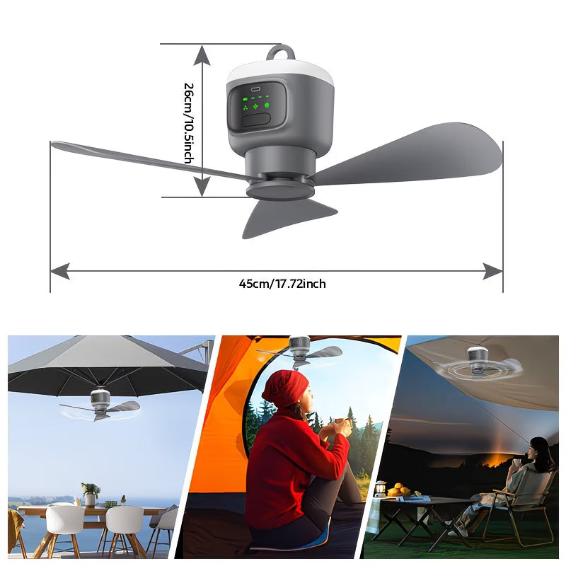 Battery Ceiling Fan With Remote Control