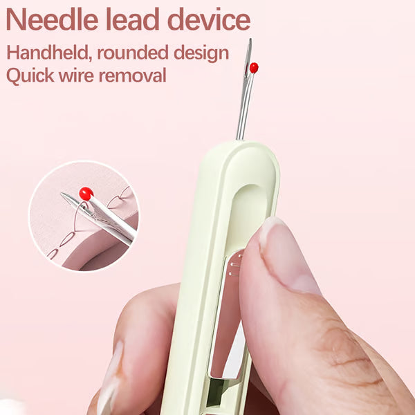 🤩Automatic Needle Threader, 2 in 1 Threading and Thread Removal Tools