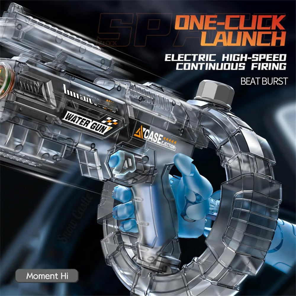 SplashyGun Pro: Immersive Light & Sound Electric Water Blaster