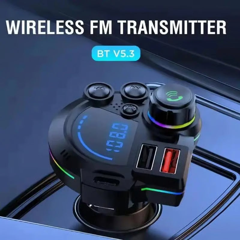 PD 30W Type-C Car Charger & Bluetooth 5.3 FM Transmitter