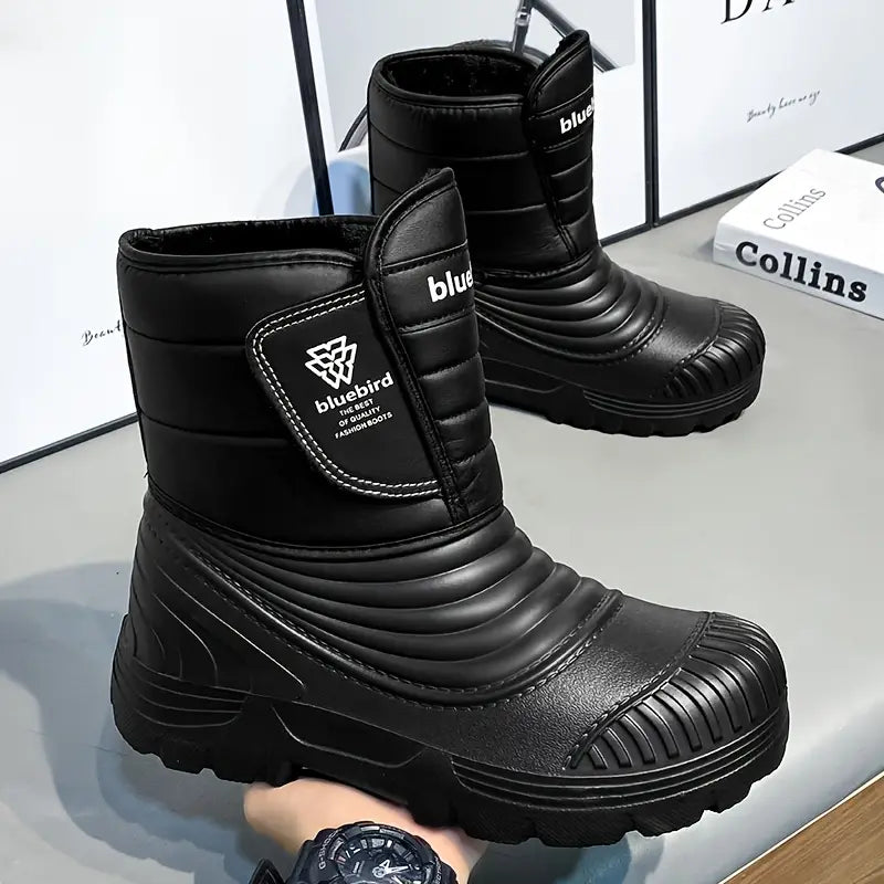 पुरुषका लागि फ्लीस अस्तरयुक्त न्यानो हिउँका बुट