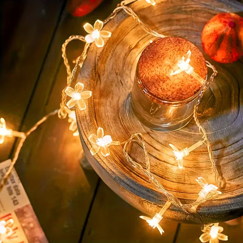 Cherry Blossom Fairy Lights, 1 String, Battery Operated