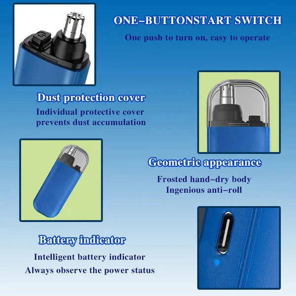 पुनःचार्ज हुने पोर्टेबल नाक कपाल ट्रिमर ✅