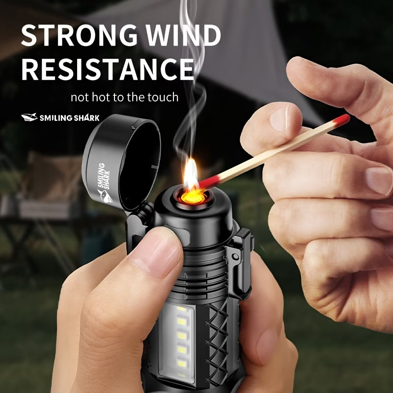 Smiling Shark 2-In-1 Flashlight, Rechargeable LED Work Light