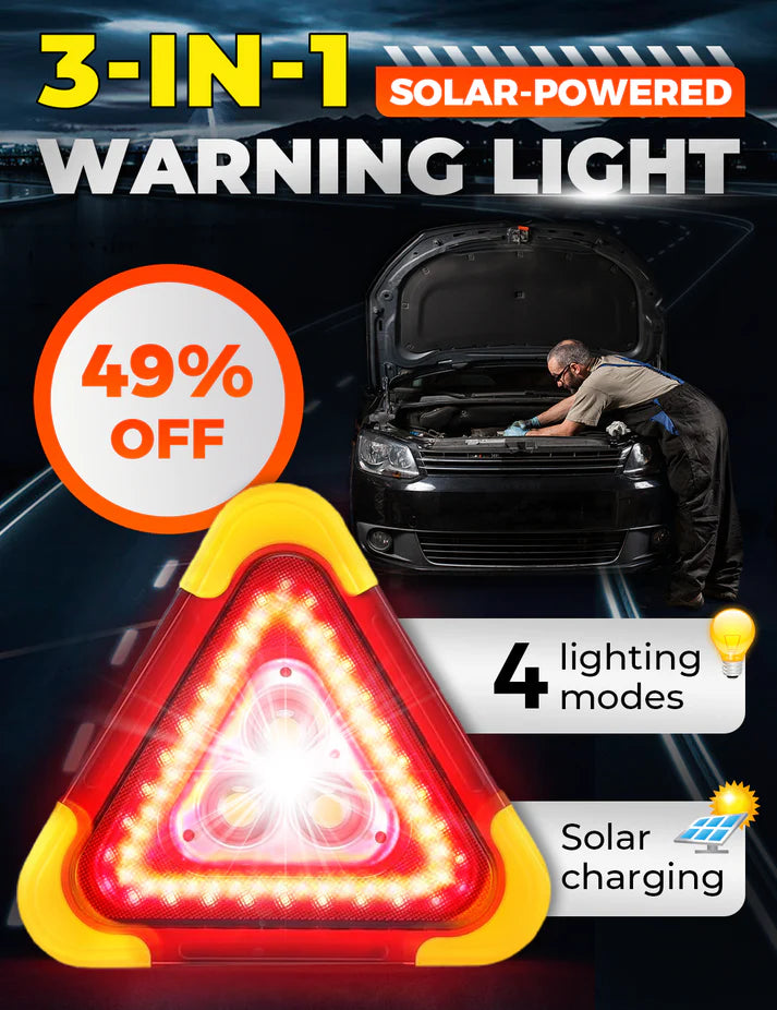 3D emergency warning light with COB LED