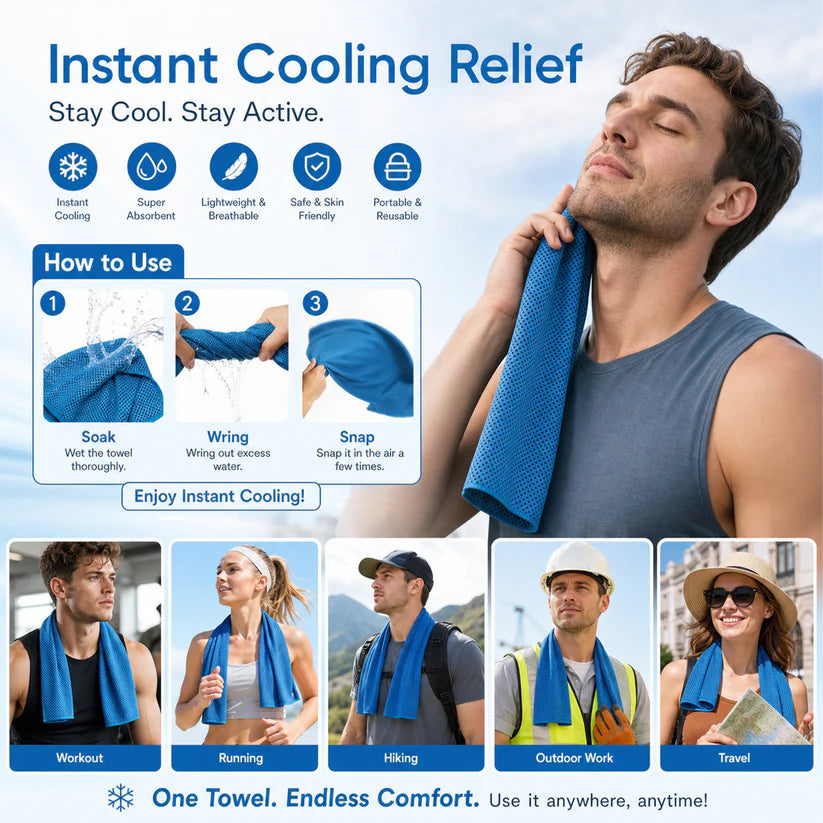 ❄💦Cold Sweat Towel You Can Use Anywhere, Anytime!