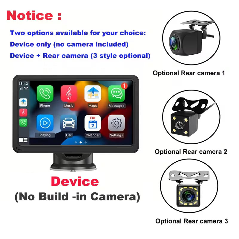 7-Inch Car Multimedia Player with HD Touchscreen