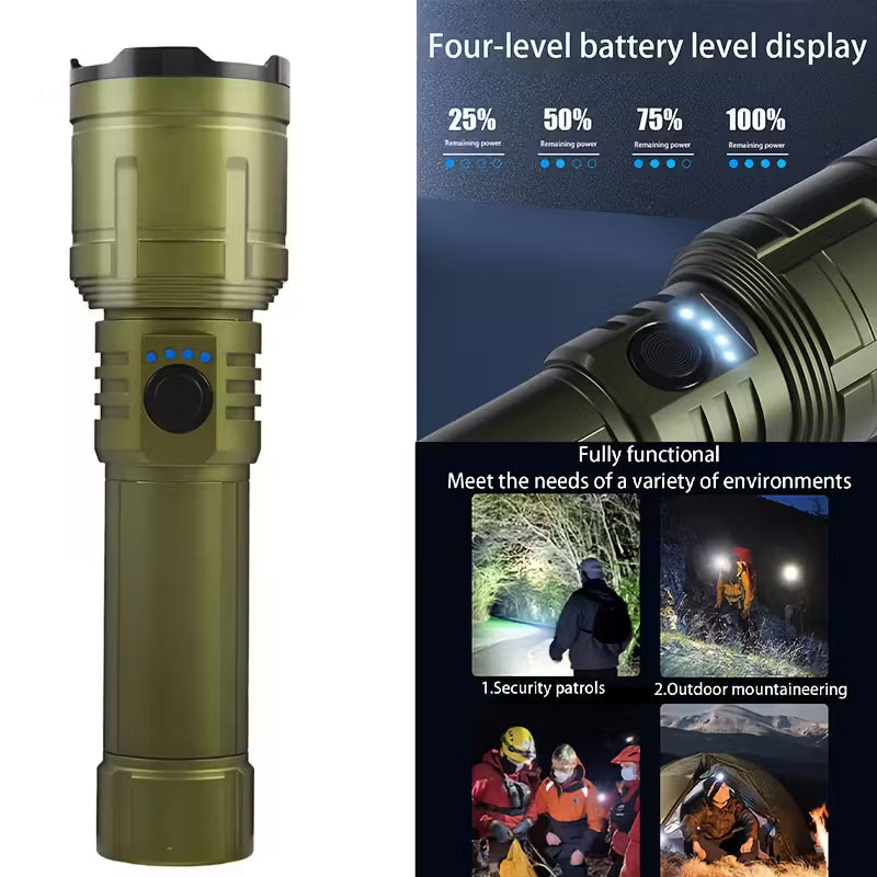 शक्तिशाली शुद्ध एल्युमिनियम एलोय टर्चलाइट