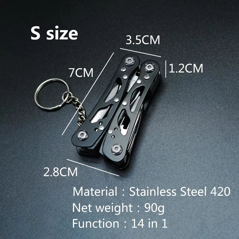 बहुउद्देश्यीय स्टेनलेस स्टिल फोल्डिङ प्लायर्स उपकरण