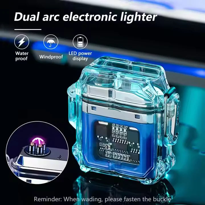 पुनः चार्जेबल पारदर्शी आर्क लाइटर