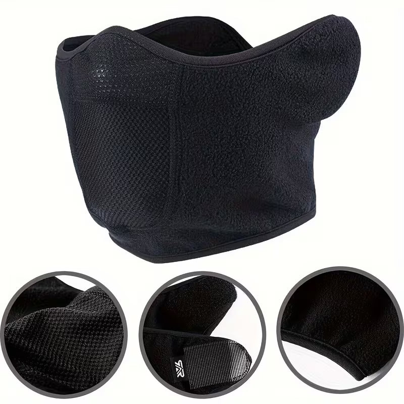 Unisex Nylon Balaclava Half Face Mask with Earmuffs