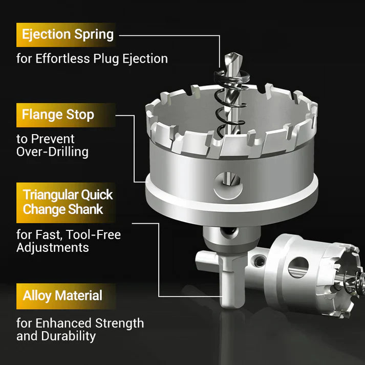 मेटल स्टेनलेस स्टील कार्बाइड होल सॉ सेट (६ टुक्रा)