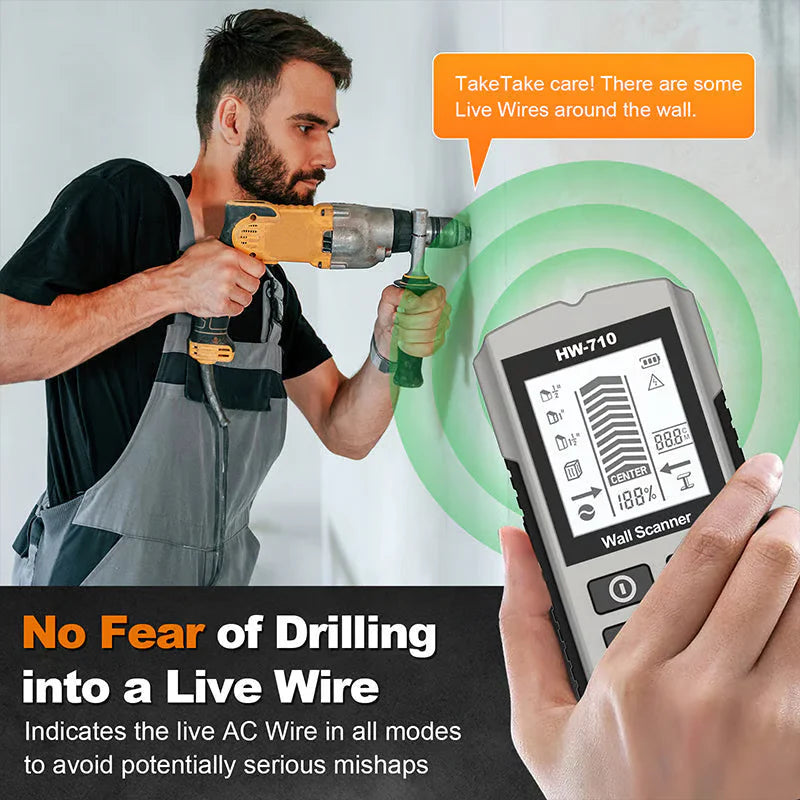 बहुउपयोगी ह्यान्डहेल्ड धातु र पर्खाल डिटेक्टर