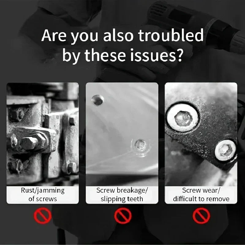 🛠️ Easily remove damaged screws! 5-Piece Extractor Drill Set – Fast, Safe, and Effective!