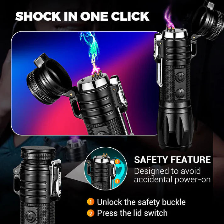 Multi-functional flashlight lighter