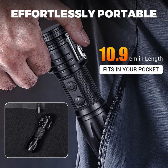Multi-functional flashlight lighter