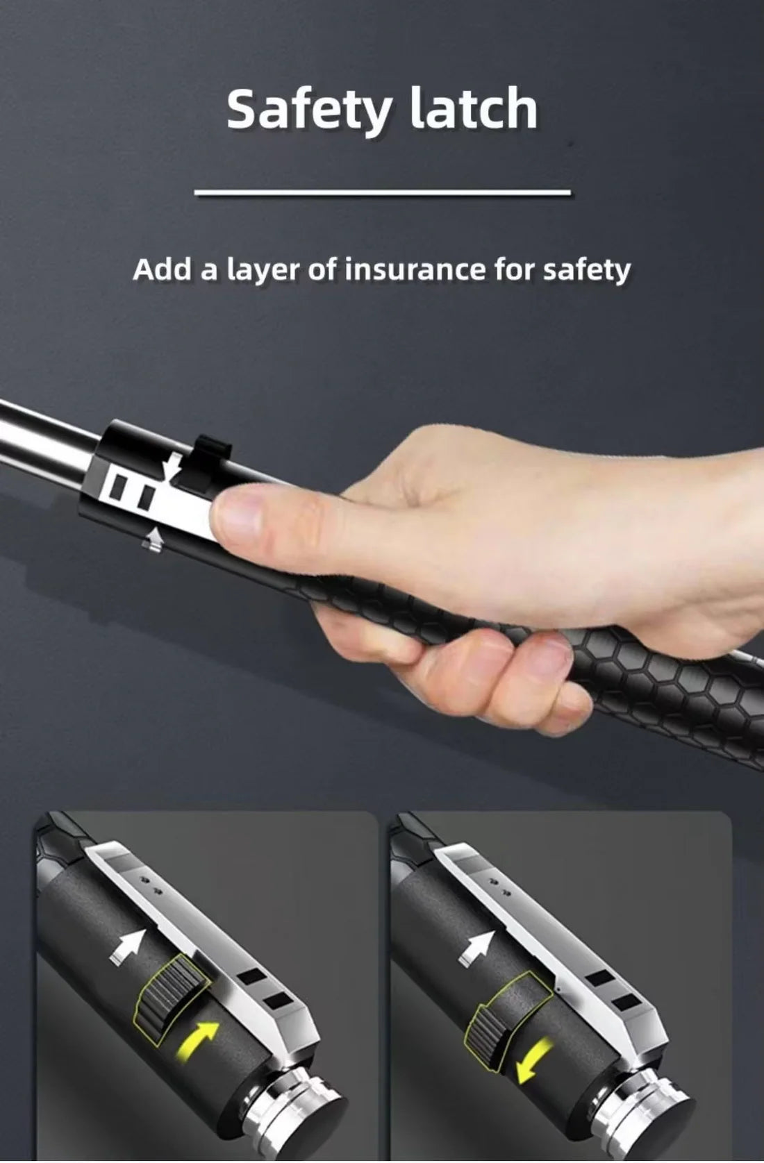 Spring Baton Expandable Automatic Spring Expandable Baton – Self-Defense Weapon, Legal Car-Car ...