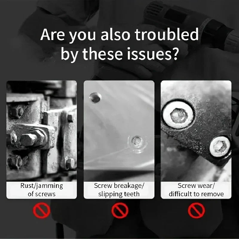 ५ वटा बिग्रिएका स्क्रू निकाल्ने ड्रिलहरूको सेट