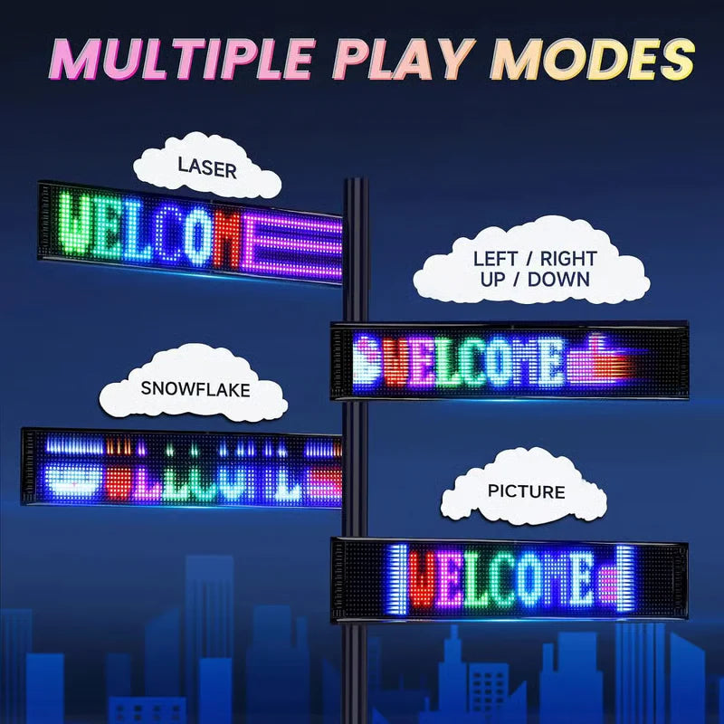 अल्ट्रा–थिन लचिलो ब्लुटुथ LED स्क्रिन