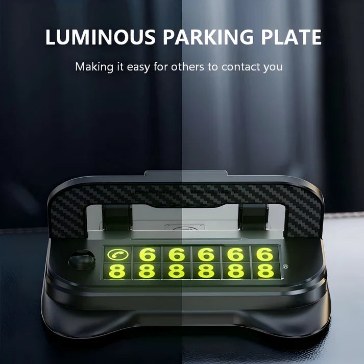 Car Dashboard Phone Holder with Parking Number
