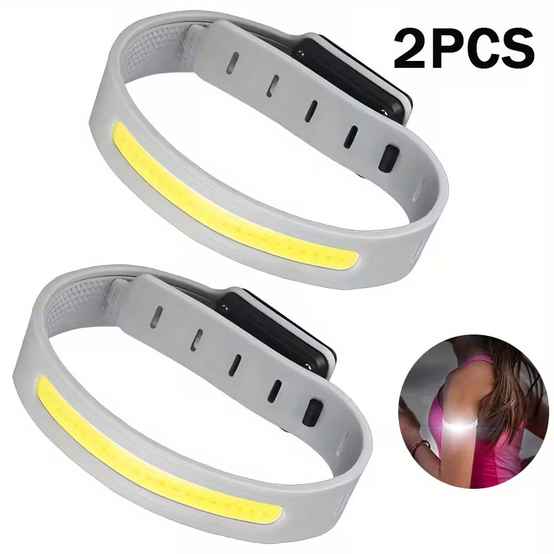 2pcs Ultra-Light COB Running Wrist Light
