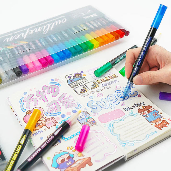 🎉Perfect Gift for Kids🎁Coloring Lightstick Graffiti Highlighter Pens