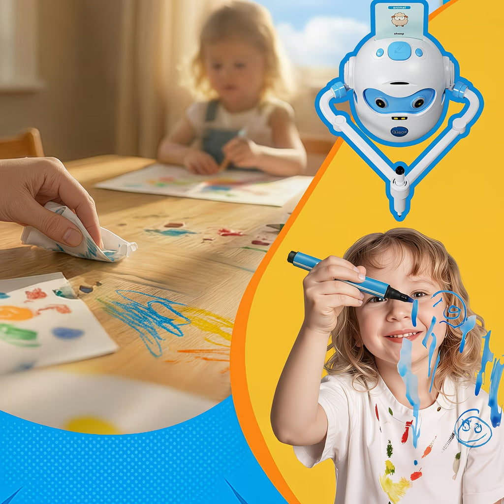 Rechargeable Four in Interactive Educational Robot Drawing Machine