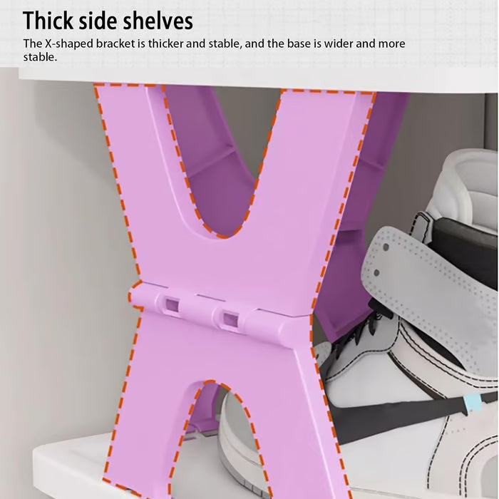 🦶बहु-तह स्थापना-रहित तह गर्न मिल्ने जुत्ता भण्डारण क्याबिनेट