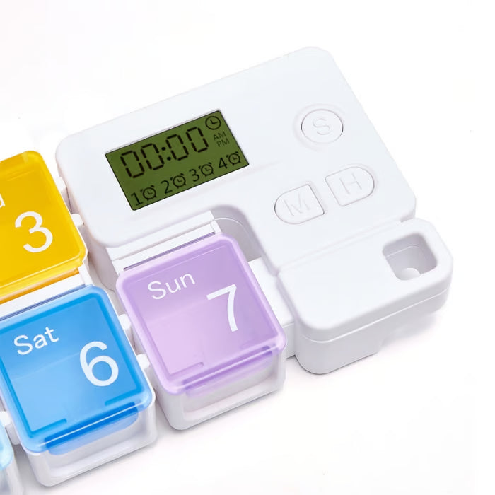 Smart electronic pillbox with timed reminders