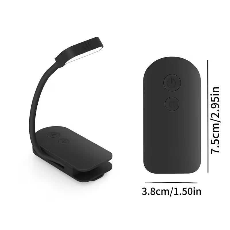 3-Color Temperature Adjustable Portable Clip Reading Light