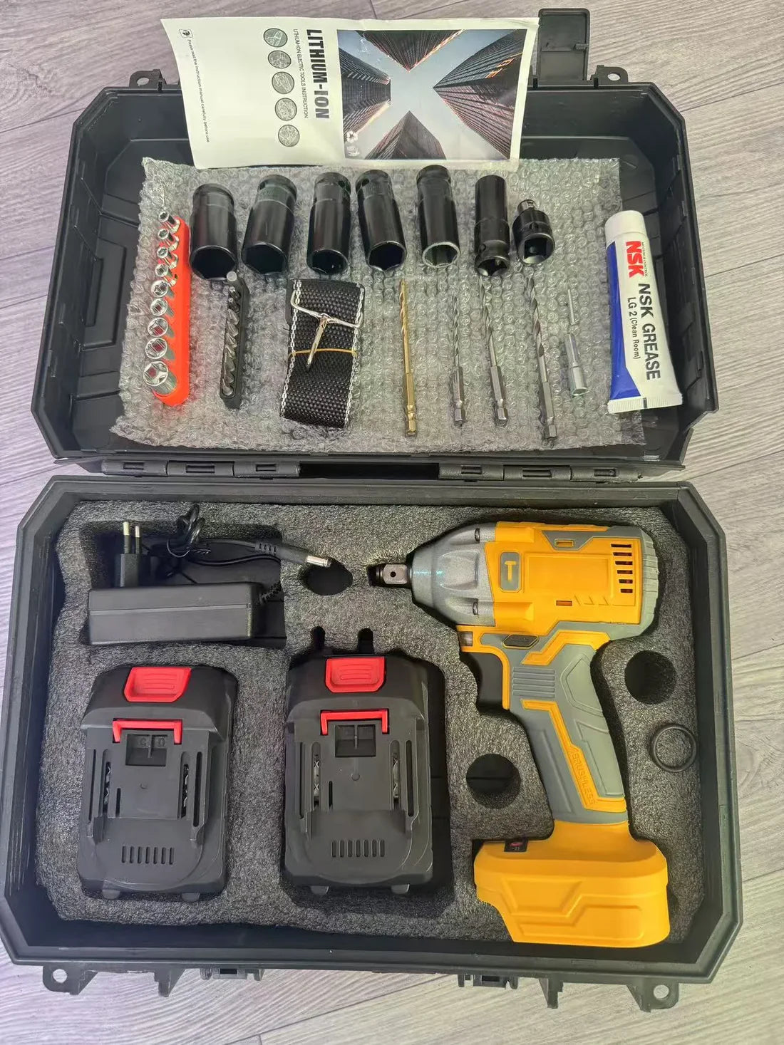 💪Built for Tough Jobs! Electric Impact Wrench + 13pcs Kit🧰🔥