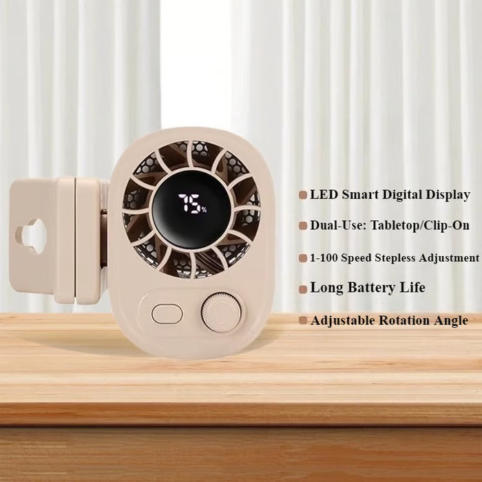 ❄️New Car Clip Fan with LED Display