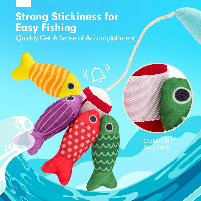 A fishing set for toddlers, that helps with number counting and color sorting