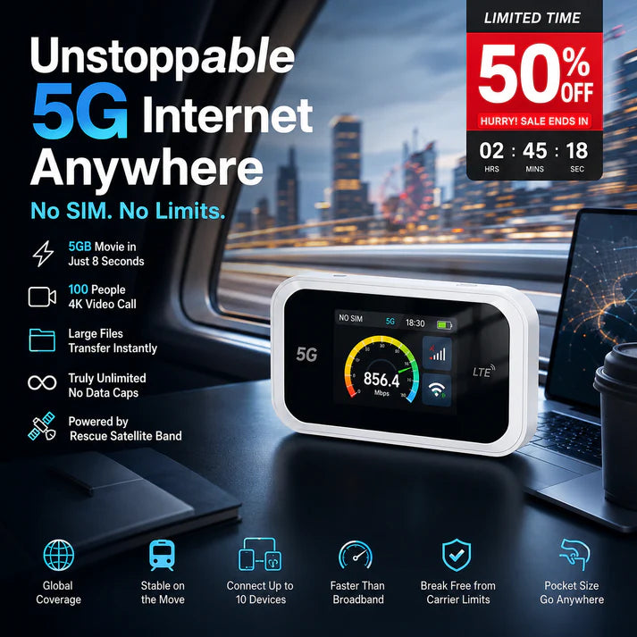 📶Mobile hotspot with full Wi-Fi coverage✨SIM card not included