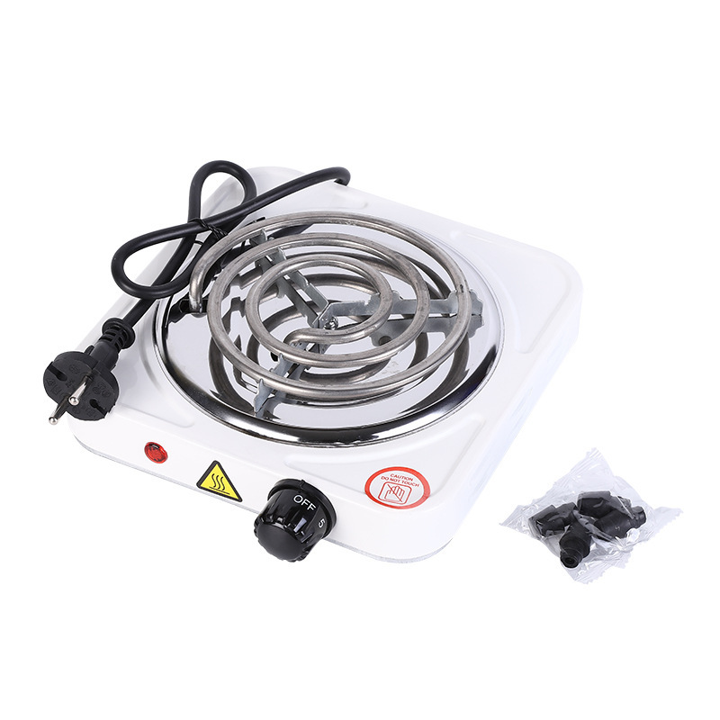 1000W Dual Burner Electric Hot Plate, 5-Level Adjustable Temperature Fast Heating Portable Stove, Compatible with All Cookware for Kitchen
