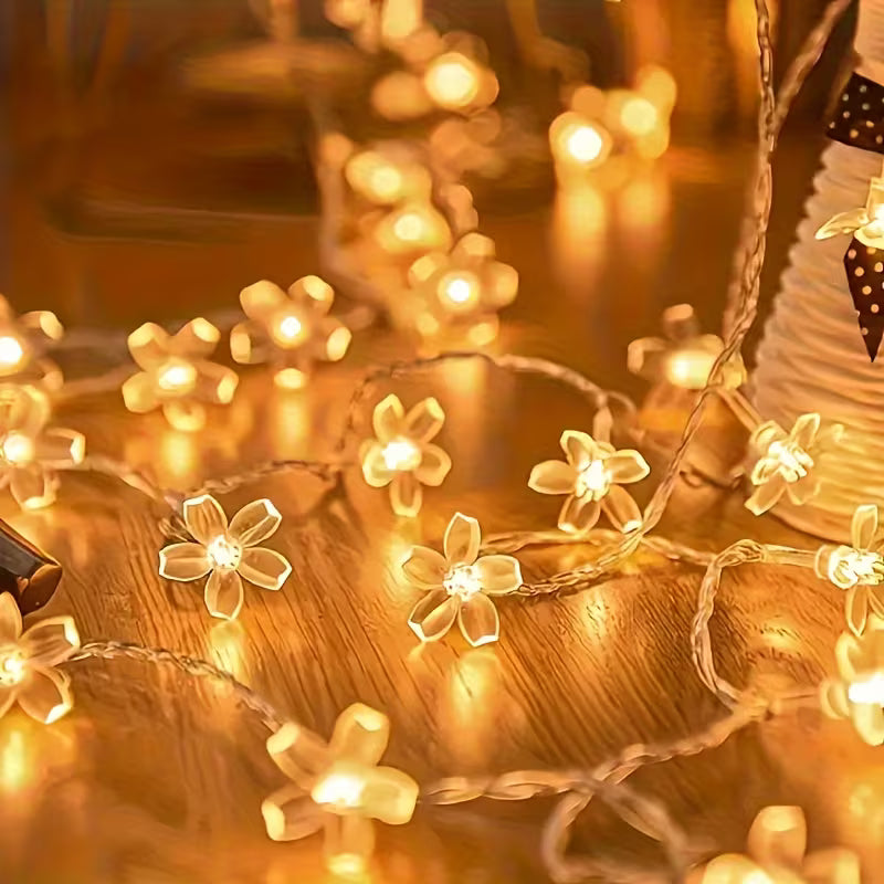 Cherry Blossom Fairy Lights, 1 String, Battery Operated