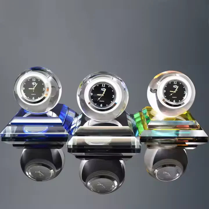 Crystal Ball Clock Car Interior Decoration Crystal Ball Clock