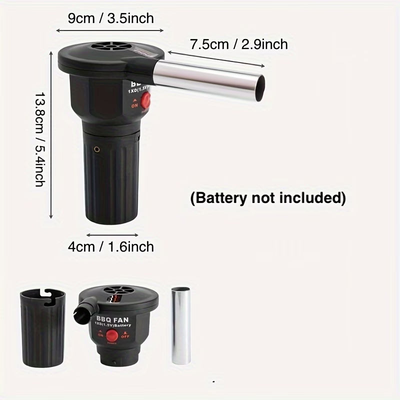 Portable Battery-Powered BBQ Fan Blower