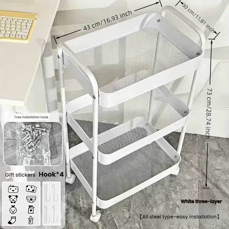 दृढ कार्बन स्टिल बहुप तह वाला अर्गनाइजर र्याक