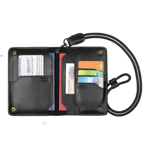Fitron Cowhide multifunctional wallet passport bag travel ticket storage passport holder