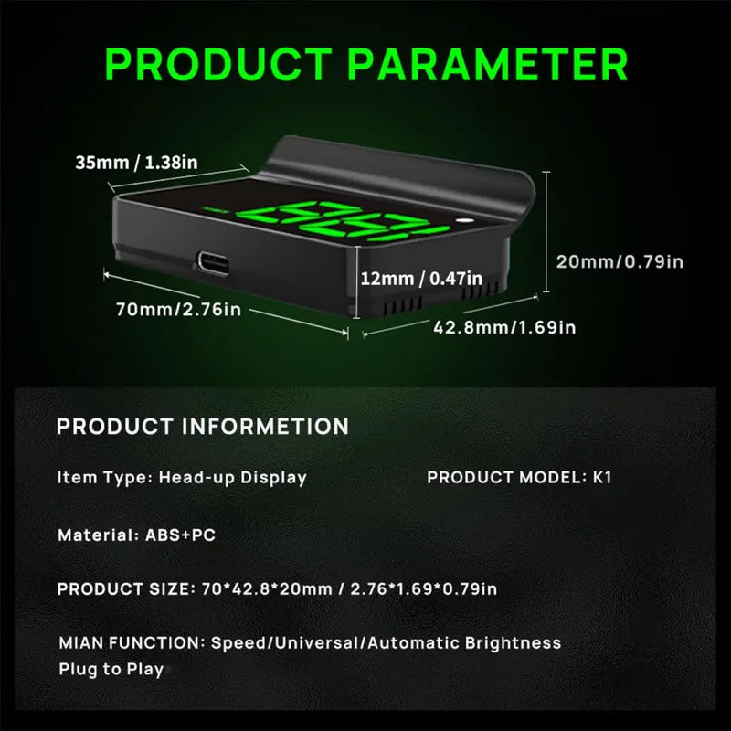 🚗 Car Head up Display GPS Digital Speedometer 🌎