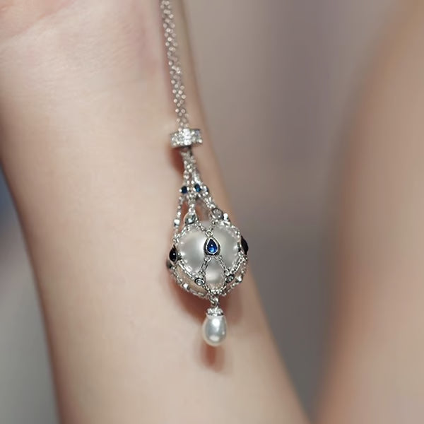 मोतिसँग गहना र रत्न लावलियर पेंडेन्ट