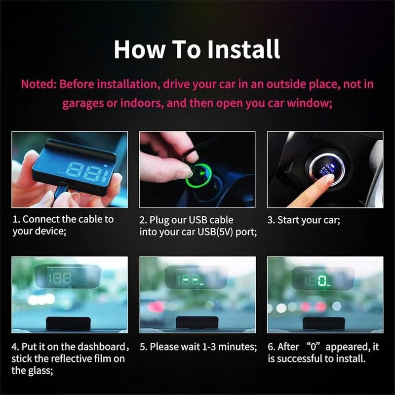 🚗 Car Head up Display GPS Digital Speedometer 🌎