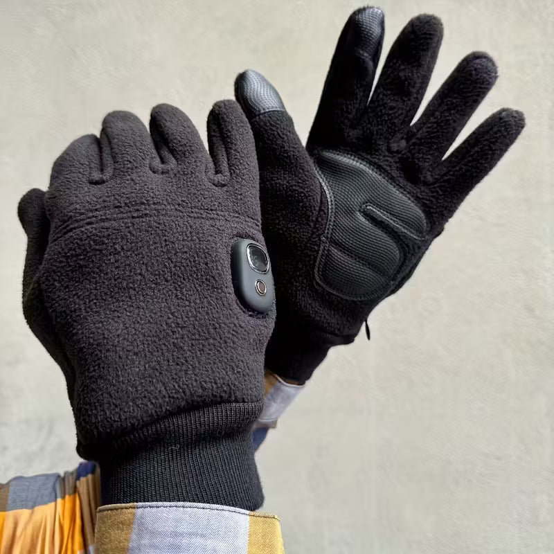 मोटो कार्य पञ्जा, भित्री ब्याट्री तातो प्रणालीसहितका बिजुली तातिने पञ्जा — हात तातो राख्नका लागि।