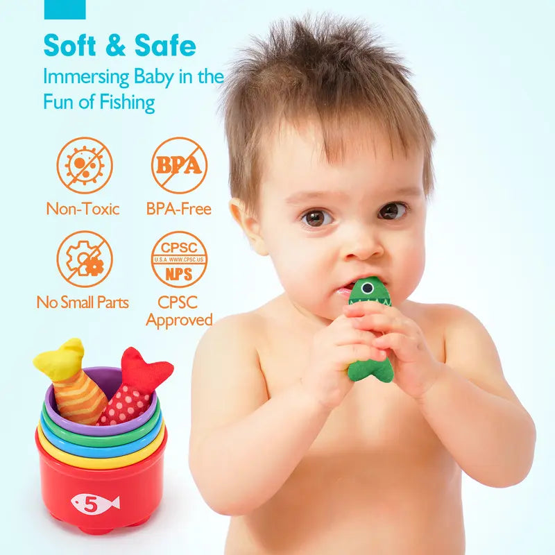 A fishing set for toddlers, that helps with number counting and color sorting