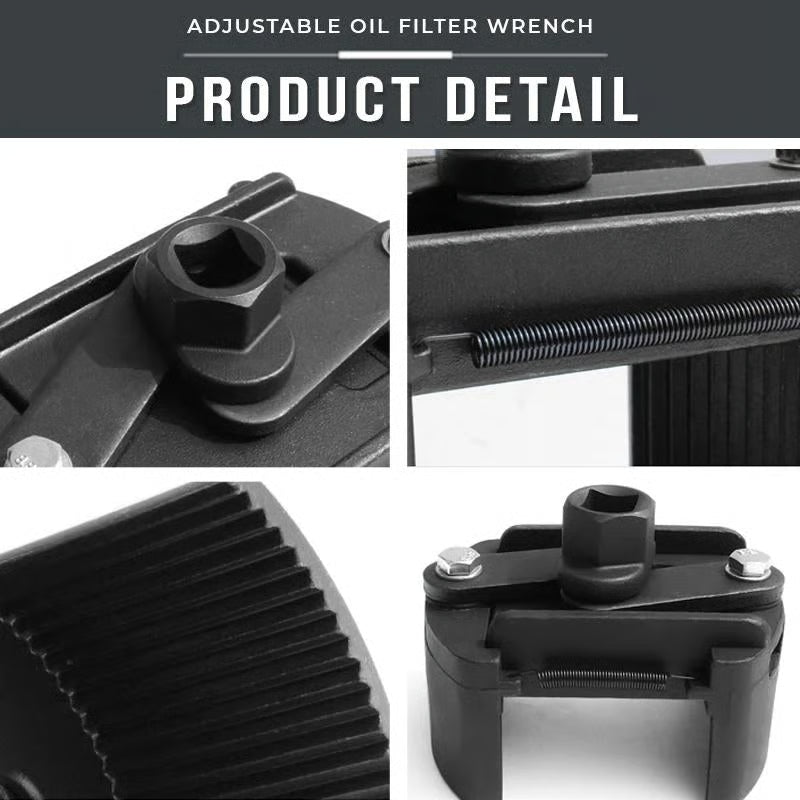 🔧 Adjustable Oil Filter Wrench – Greater Grip, Time-Saving & Durable Spring Design 🚗