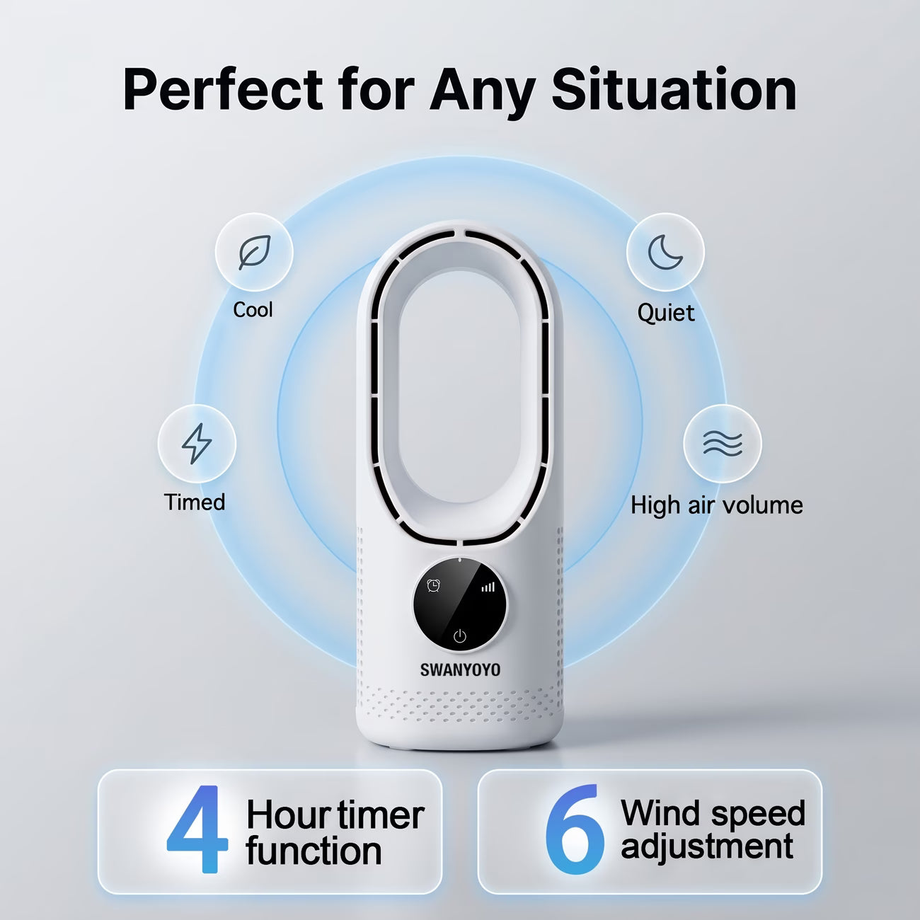 Portable Air Conditioning Fan USB Tower Fan