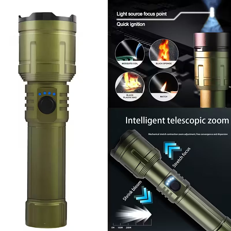 शक्तिशाली शुद्ध एल्युमिनियम एलोय टर्चलाइट